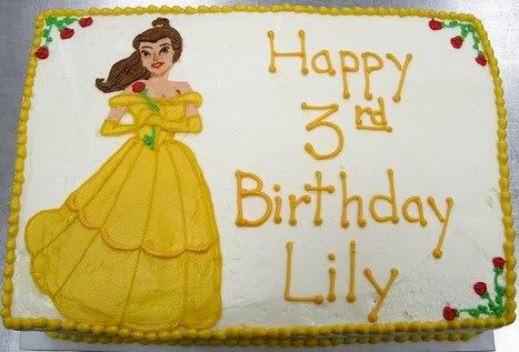 Princess Birthday Cake Ideas on Kid S Birthdays  Disney Princess Belle Party Ideas  Supplies   Gifts
