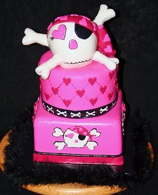 Pirate Birthday Cake on Pink Pirate Cake Courtesy Of Whimsy Cakes