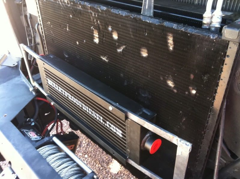 BPD ext oil cooler install custom mount Ford Powerstroke Diesel Forum
