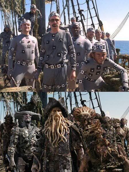pirates of caribbean before and after CGI, pirates of the caribbean the making,