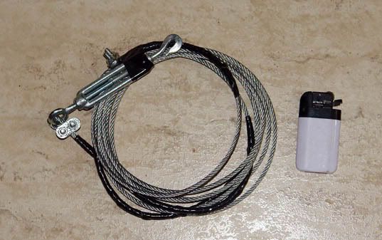 Bloqueo de puertas con cable acerado