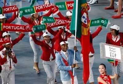 Portugal desfilava em Pequim