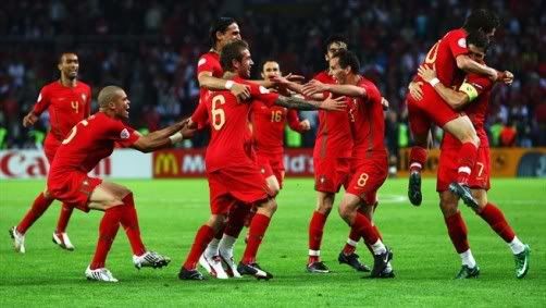 Festa de Portugal no final do jogo