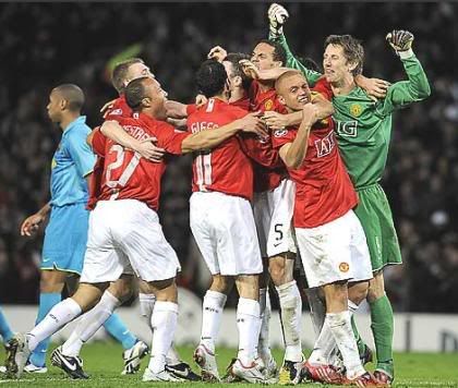Festa do Manchester United pela qualificação para a final da Champions