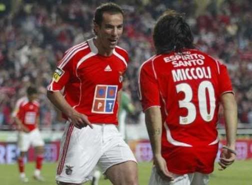 Petit e Miccoli marcaram os golos da vitória do Benfica