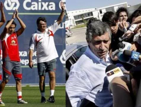 Camacho rende Fernando Santos no comando do Benfica