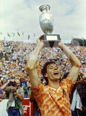 Marco Van Basten campeão Europeu pela Holanda em 1988