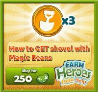 How to get shovel with magic beans