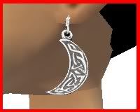 Celtic Crescent Moon Earrings