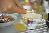 DIY: teacup candles