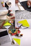 DIY: neon canvas mouse pad