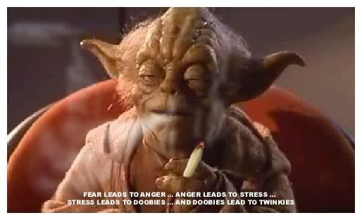 Yoda Smoking Weed