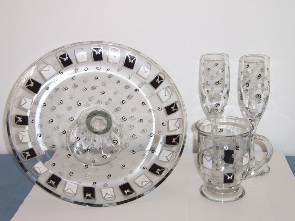 Wedding Collection of Plates of Glass and Glasses