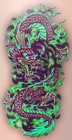 dragon tattoo designs_Green Dragon in Free Tattoo Designs