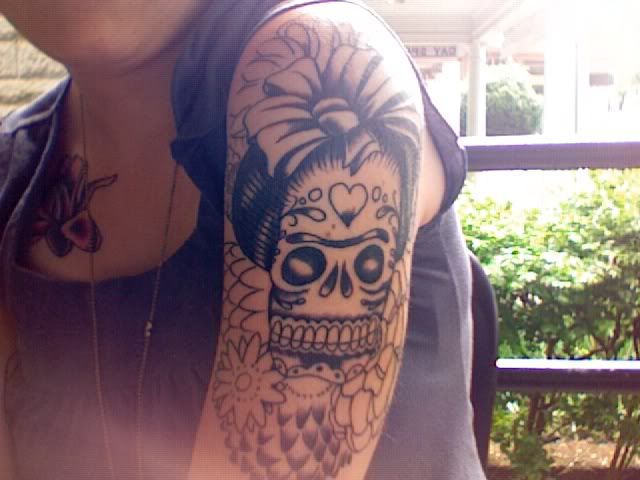 frida kahlo sugar skull tattoo Image