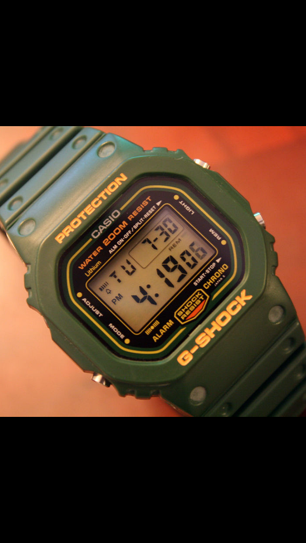 casio dw 5600 green