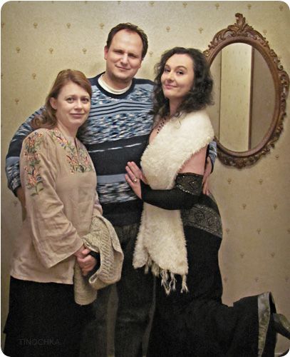 С родителями крестника