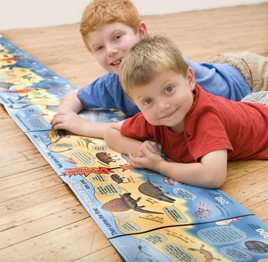 Kids love dinosaurs, science, and this Giant Timeline