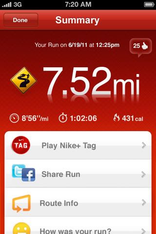 Nike+ GPS running app