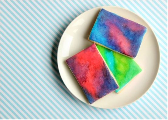 Handmade watercolor cookies via One Charming Party