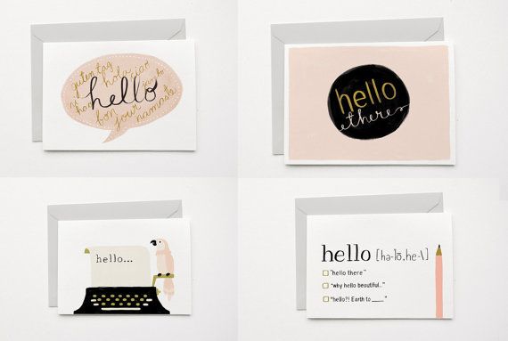 hello card set on etsy | cool mom picks