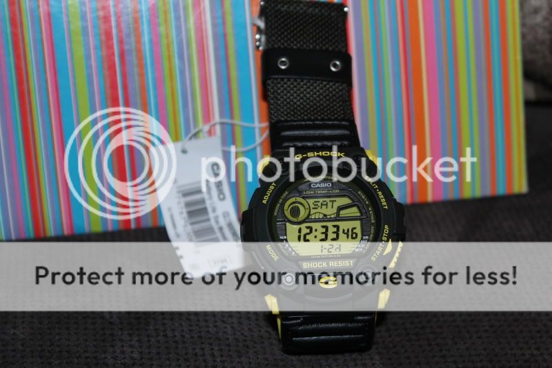 CASIO G SHOCK RESCUE yellow and black nylon strap watch G 7900MS 